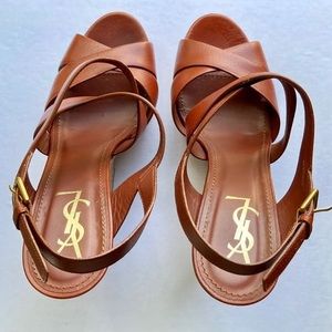 YSL wedge sandals
